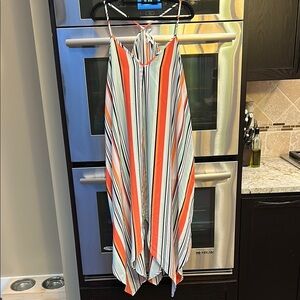 Bar III‎ Asymmetrical High-Low Sundress Orange Black